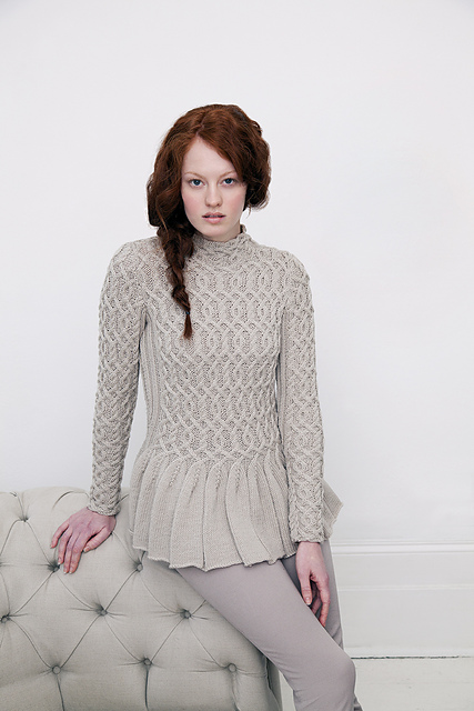 Wavy Peplum Sweater 