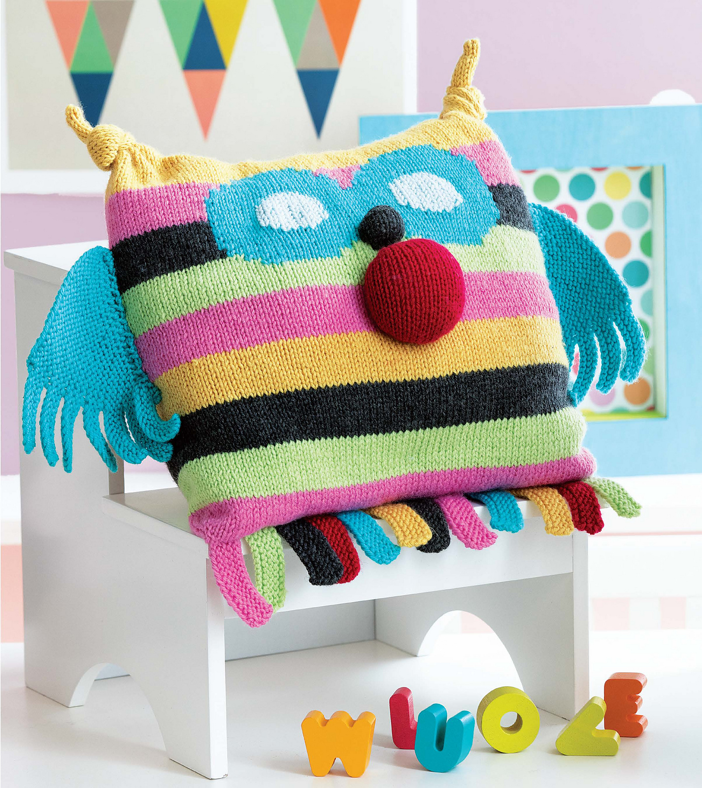 Colorful Owl Pillow
